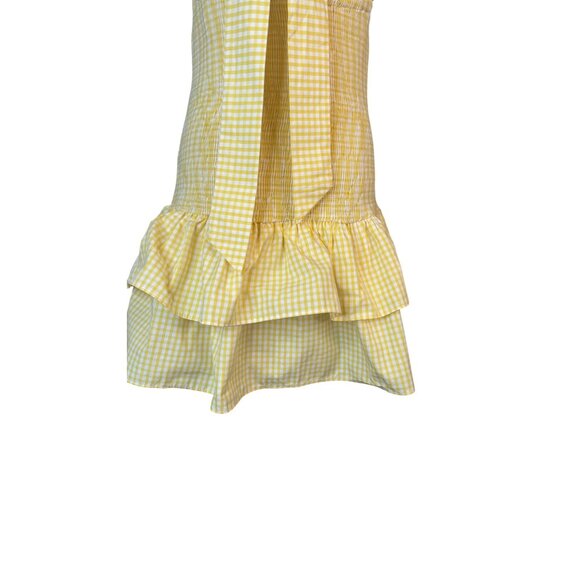 Zara Yellow Gingham Mini Dress - Picture 11 of 14